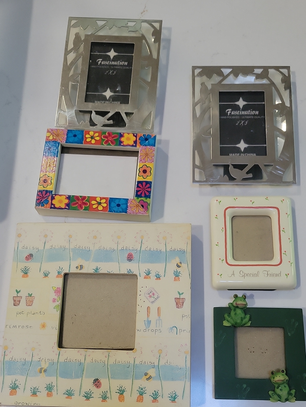 Silver and Multicolor Decorative Photo Frame Set - Home Accents
